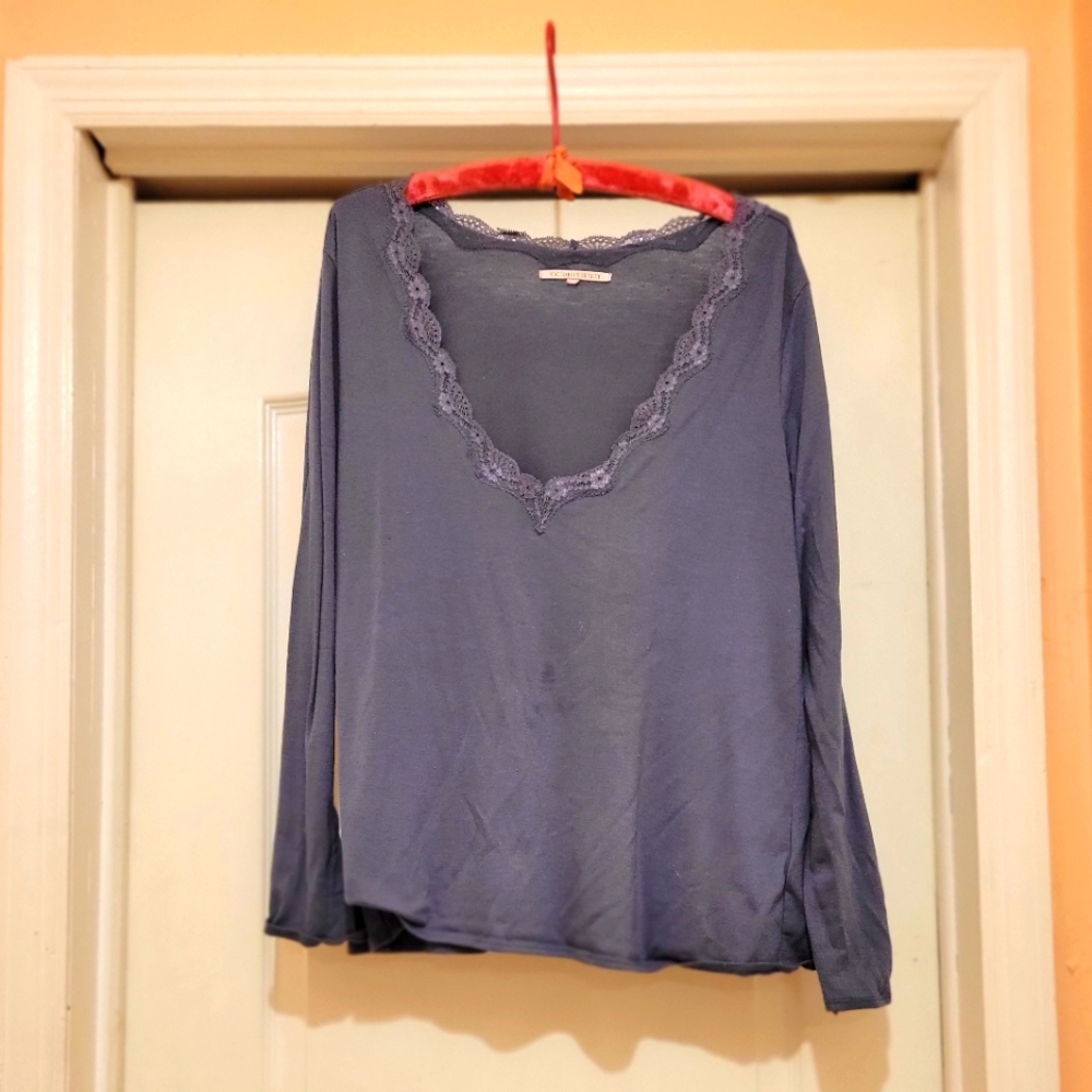 Victoria's Secret Lace detailed, plunging V neck top